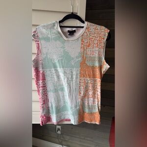 Cusco Barcelona White and Orange Graphic T-Shirt